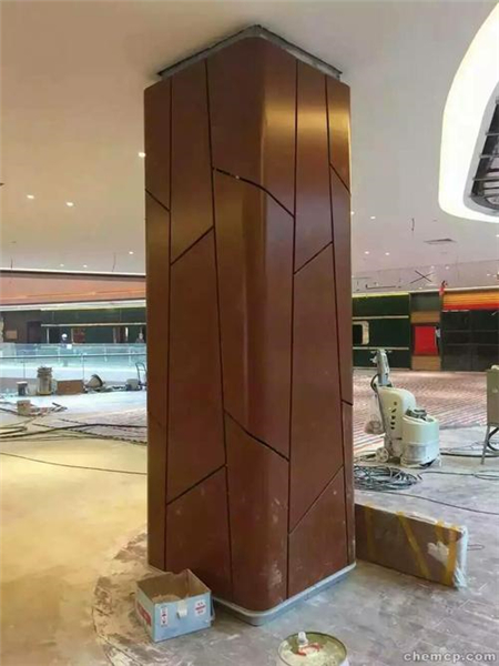 台湾木纹包柱铝单板